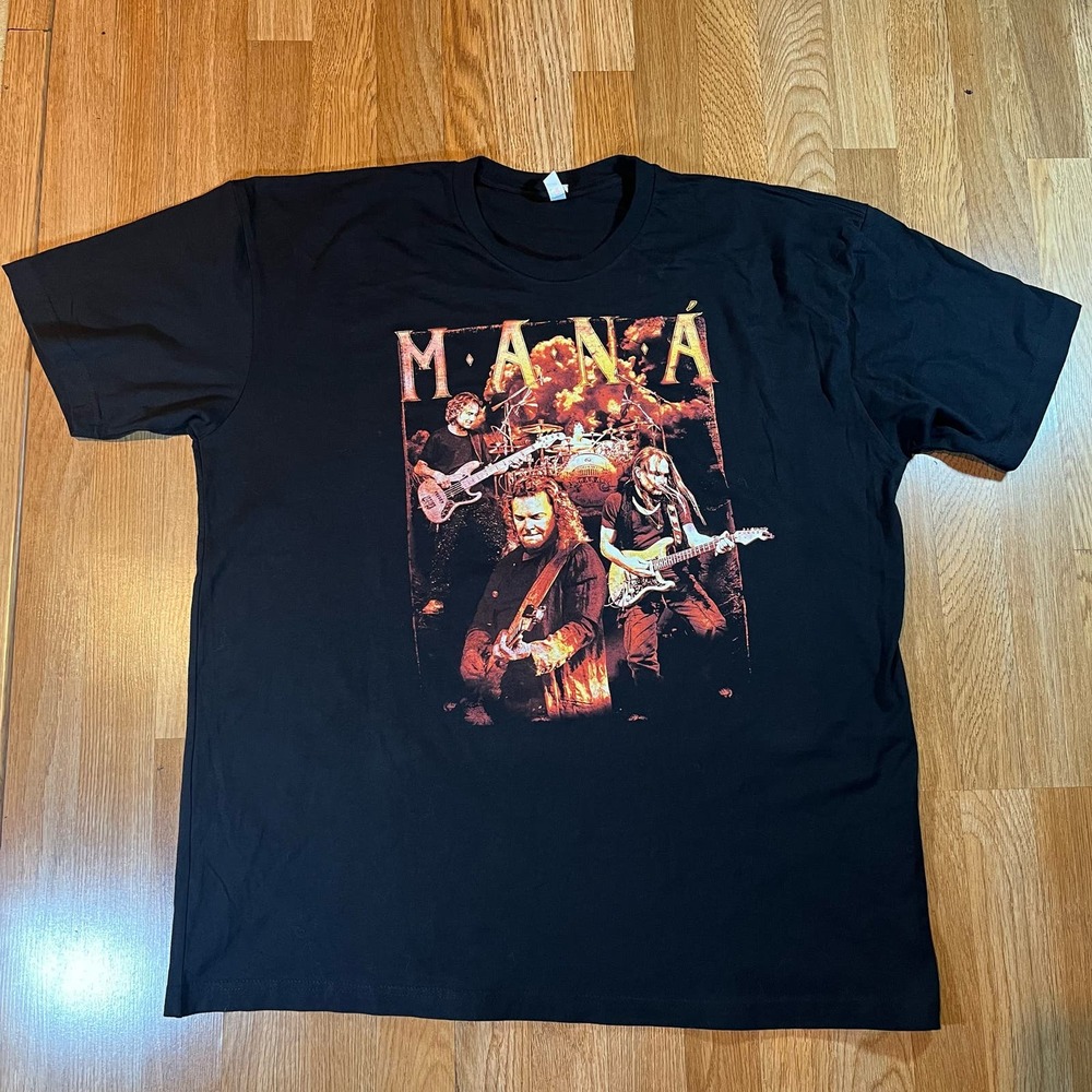 MANA Mexico Lindo y Querido 2023 Tour‎ Black shirt Sz 2XL